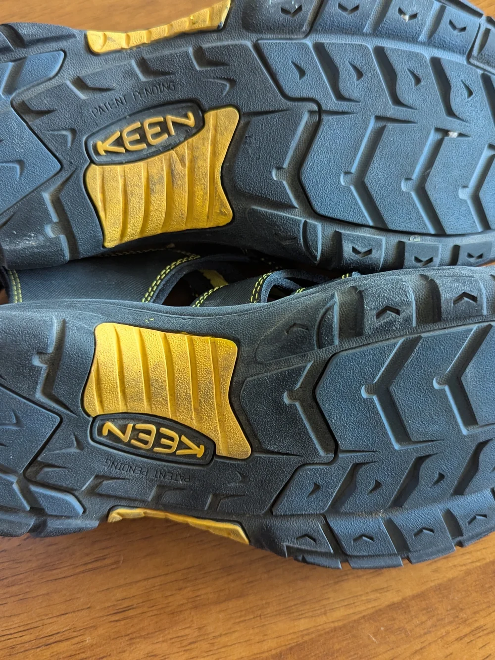 Keen Black and Yellow Outdoor/Water Sandals Size 7 Men's Or 9 Women's